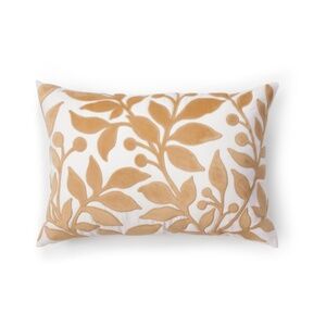Charter Club Damask Designs Floral Silhouette Velvet Applique Decorative Pillow,